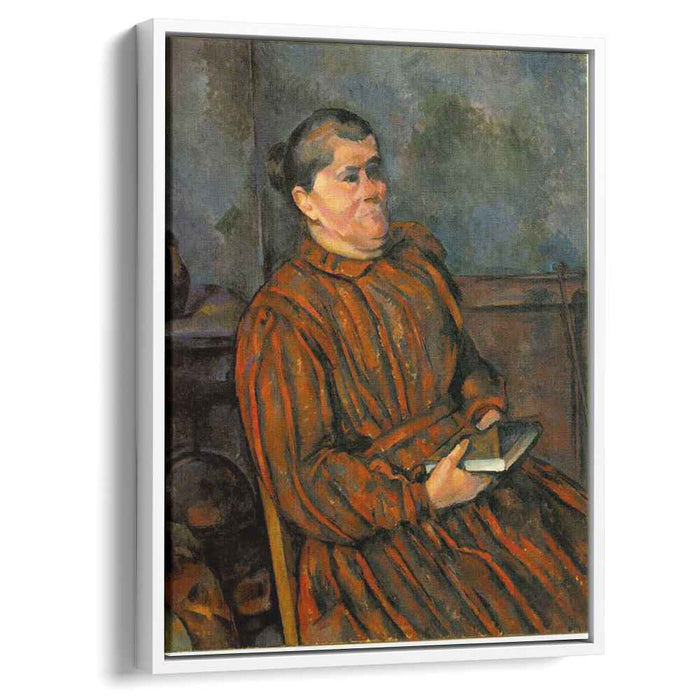 Woman in a Red Striped Dress (1898) by Paul Cezanne