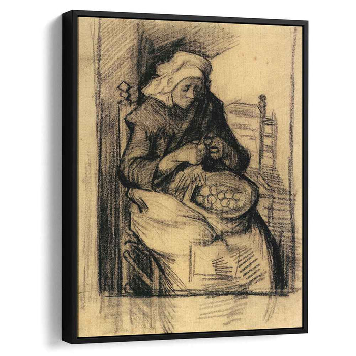 Woman Peeling Potatoes (1885) by Vincent van Gogh
