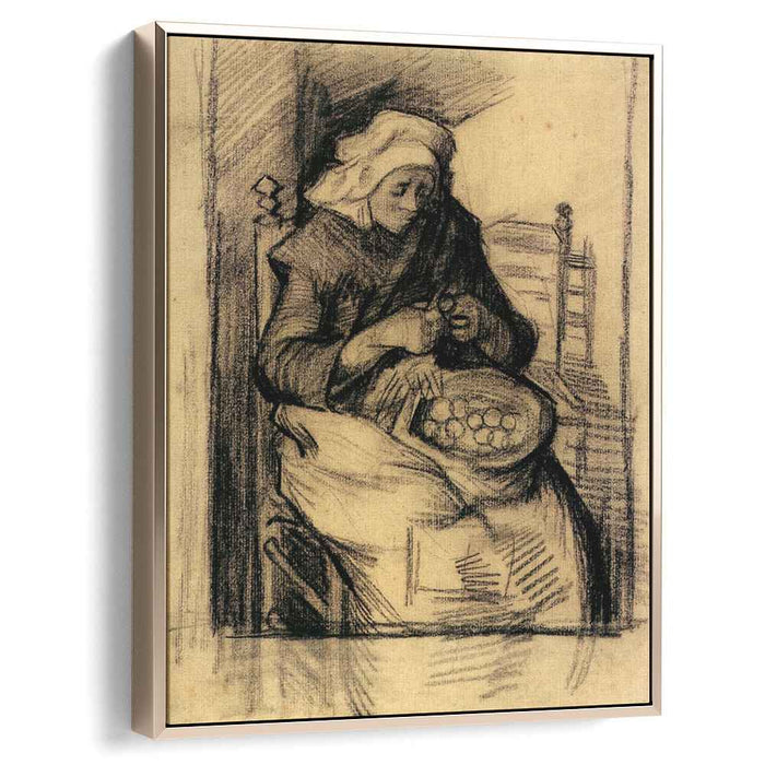 Woman Peeling Potatoes (1885) by Vincent van Gogh