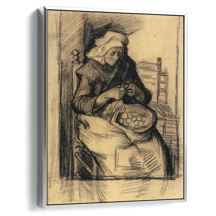 Woman Peeling Potatoes (1885) by Vincent van Gogh