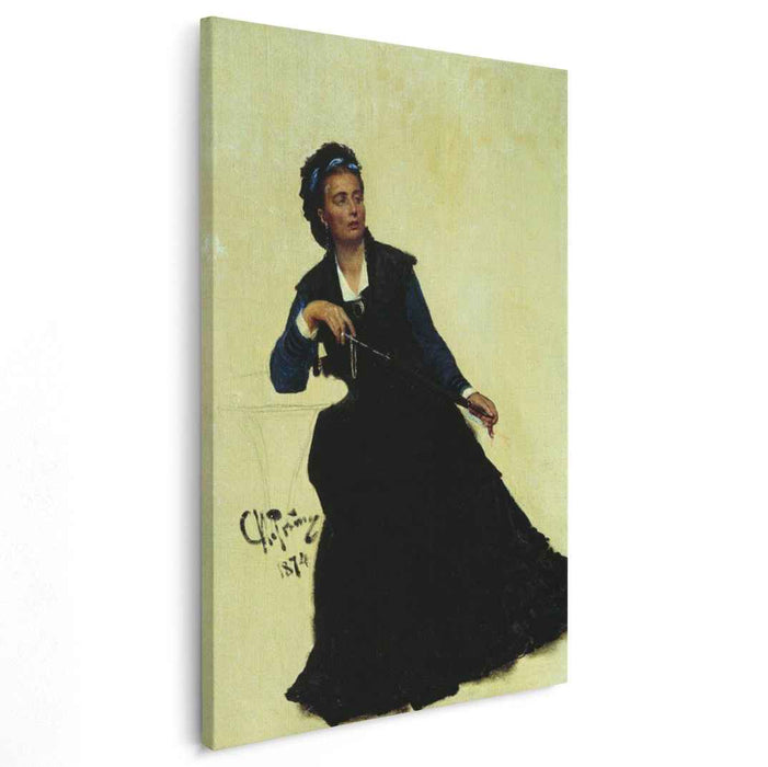 Woman playing with Umbrella (1874) by Ilya Repin