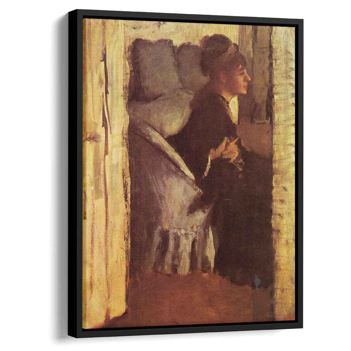 Woman Putting on her Gloves (1877) by Edgar Degas