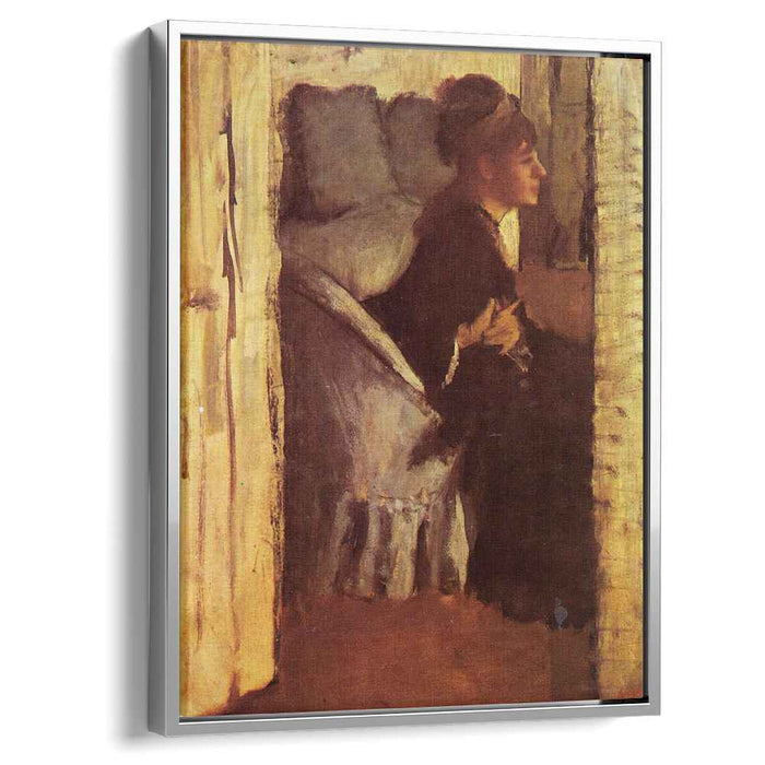 Woman Putting on her Gloves (1877) by Edgar Degas