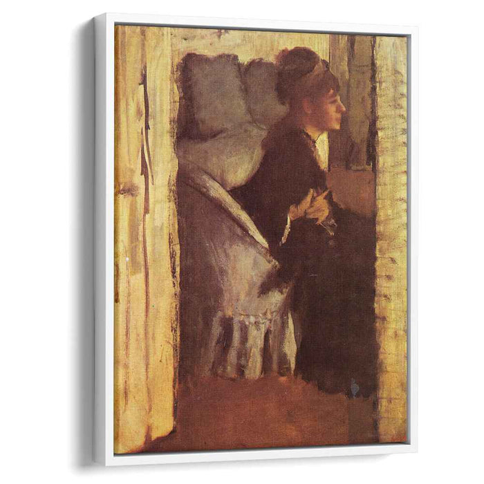 Woman Putting on her Gloves (1877) by Edgar Degas
