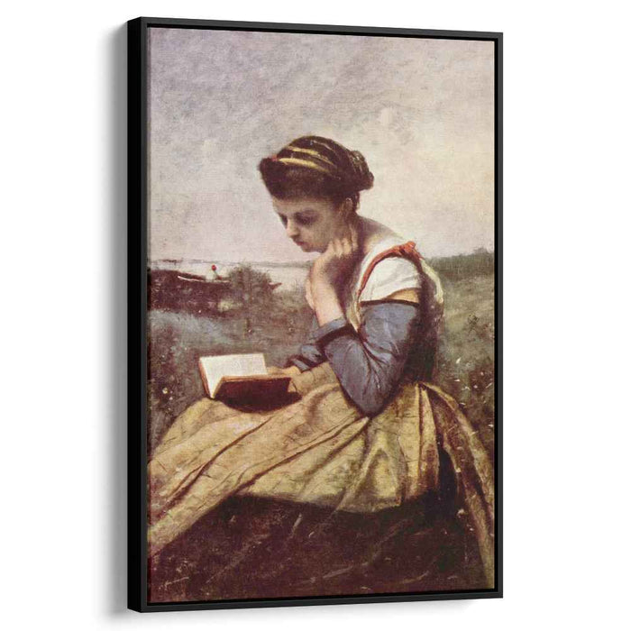 Woman Reading in a Landscape (1869) by Camille Corot