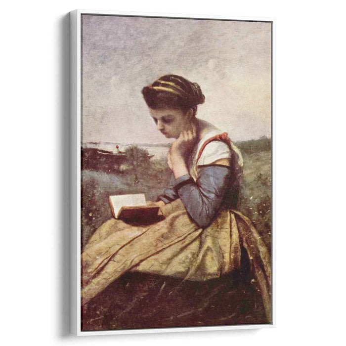 Woman Reading in a Landscape (1869) by Camille Corot
