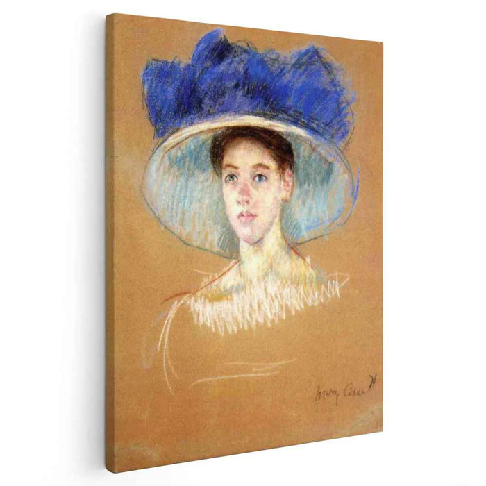 Woman`s Head with Large Hat (1909) by Mary Cassatt