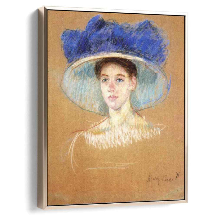 Woman`s Head with Large Hat (1909) by Mary Cassatt