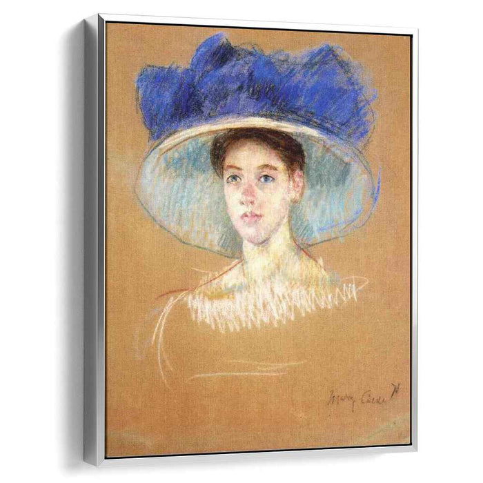 Woman`s Head with Large Hat (1909) by Mary Cassatt