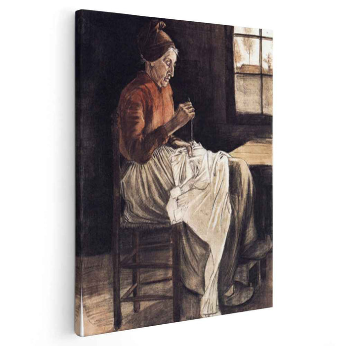 Woman Sewing (1881) by Vincent van Gogh