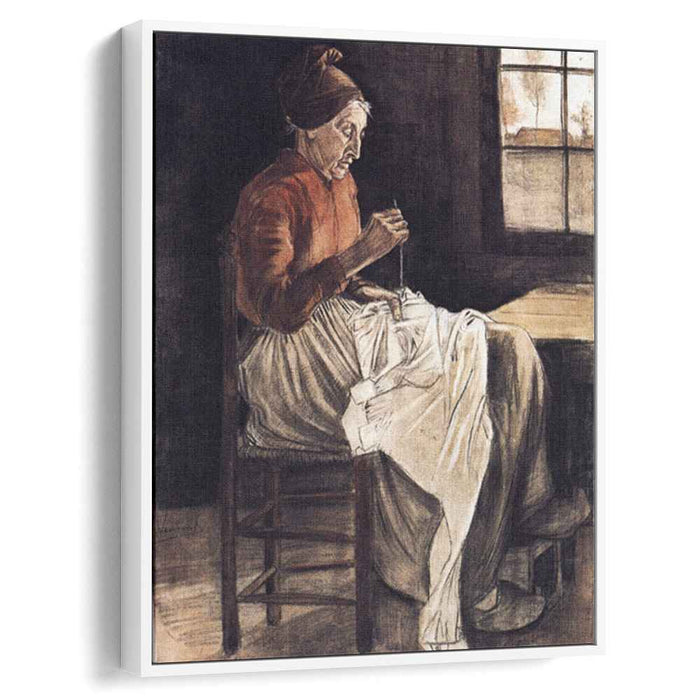 Woman Sewing (1881) by Vincent van Gogh