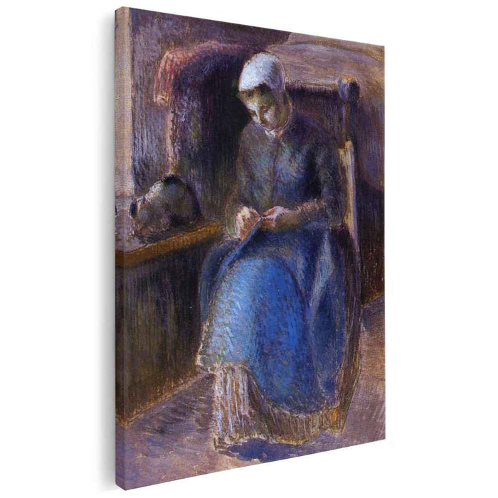 Woman Sewing (1881) by Camille Pissarro
