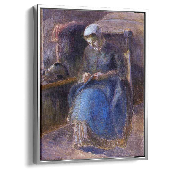 Woman Sewing (1881) by Camille Pissarro