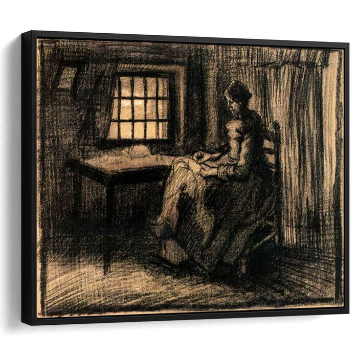 Woman Sewing (1885) by Vincent van Gogh