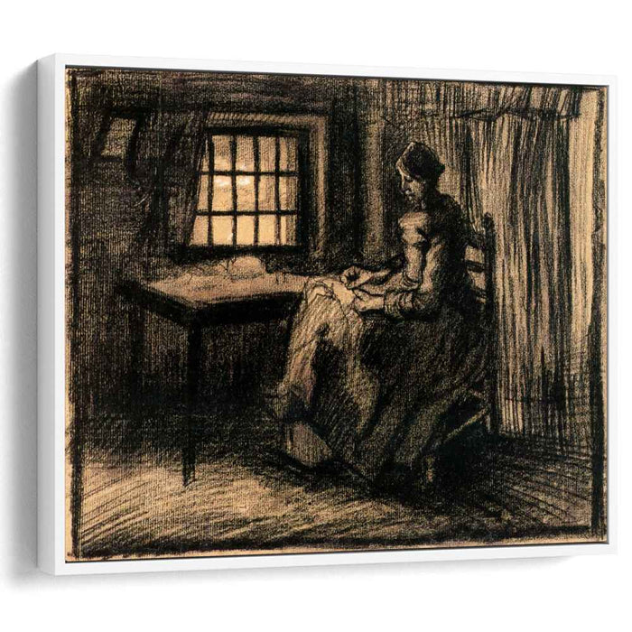 Woman Sewing (1885) by Vincent van Gogh