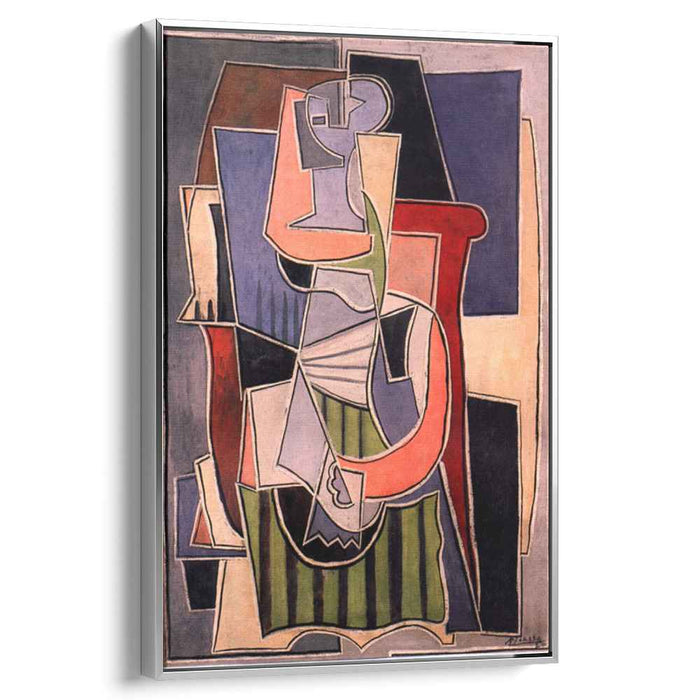 Woman sitting in an armchair (1920) by Pablo Picasso