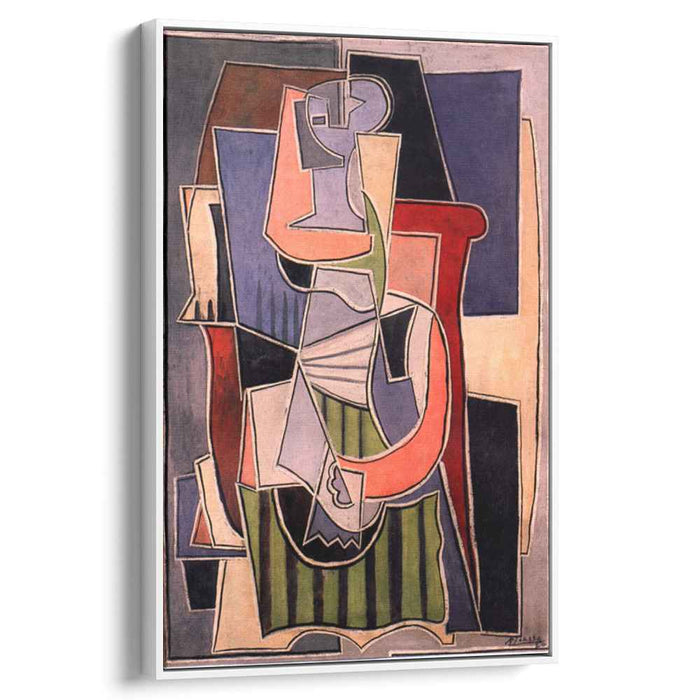 Woman sitting in an armchair (1920) by Pablo Picasso