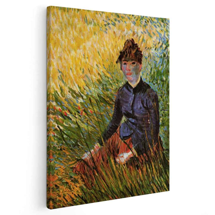 Woman Sitting in the Grass (1887) by Vincent van Gogh