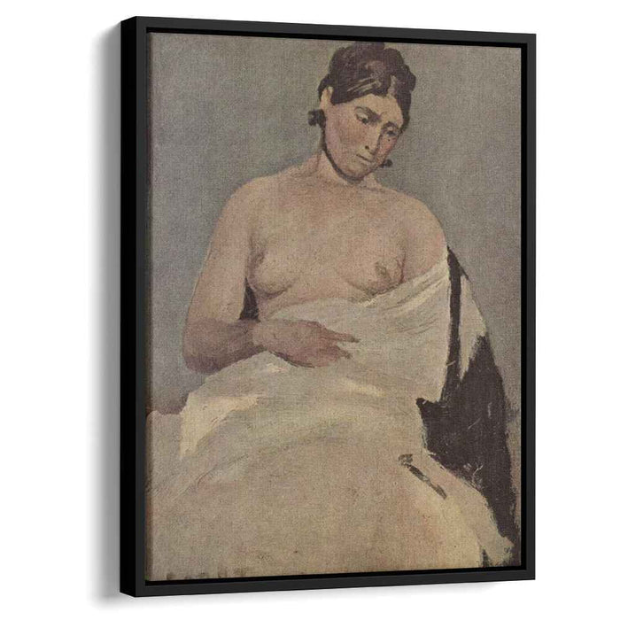 Woman sitting with nude breasts (1835) by Camille Corot