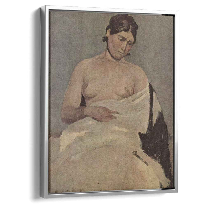 Woman sitting with nude breasts (1835) by Camille Corot