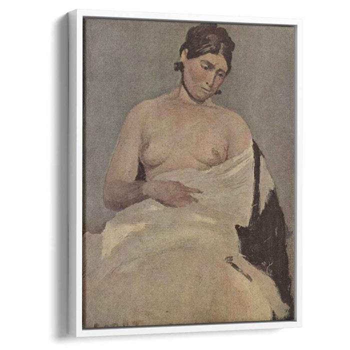 Woman sitting with nude breasts (1835) by Camille Corot