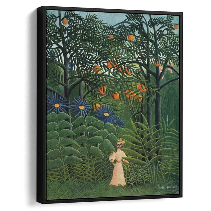 Woman Walking in an Exotic Forest (1905) by Henri Rousseau