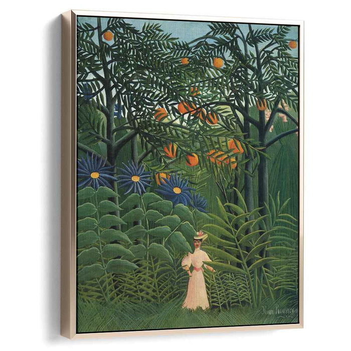 Woman Walking in an Exotic Forest (1905) by Henri Rousseau
