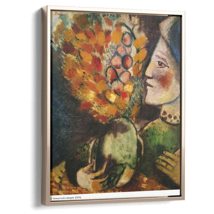 Woman with a Bouquet (1910) by Marc Chagall