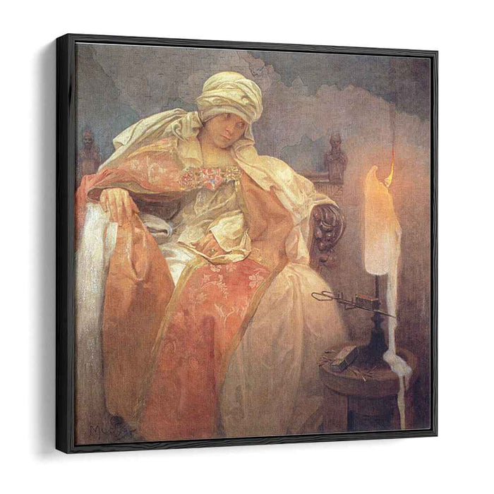 Woman with a Burning Candle (1933) by Alphonse Mucha
