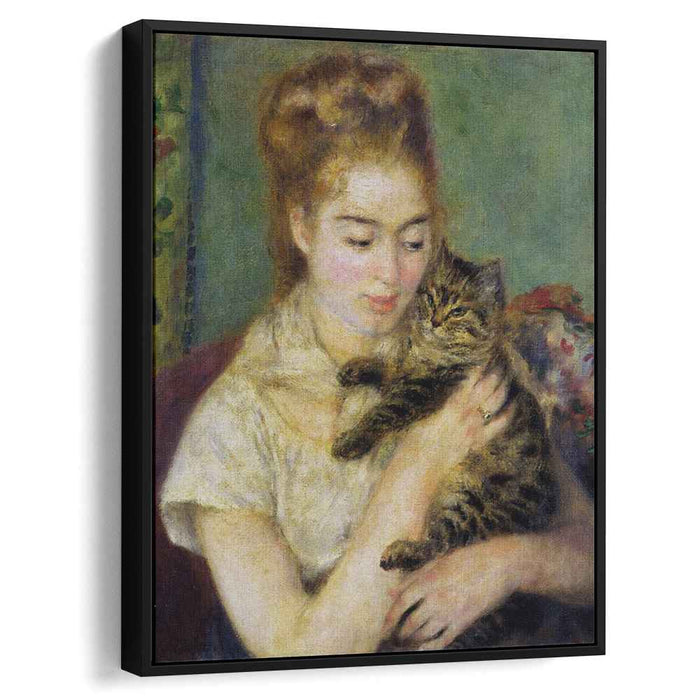 Woman with a Cat (1875) by Pierre-Auguste Renoir