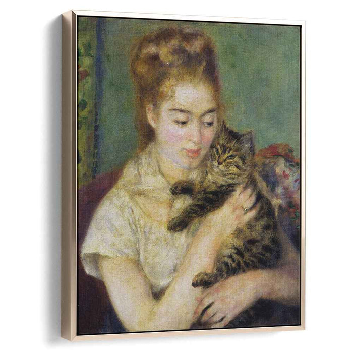 Woman with a Cat (1875) by Pierre-Auguste Renoir