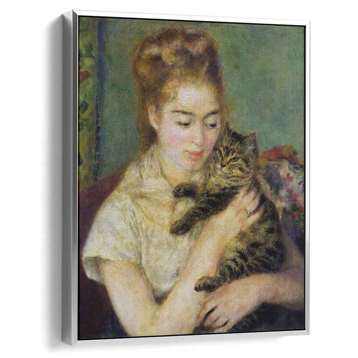 Woman with a Cat (1875) by Pierre-Auguste Renoir