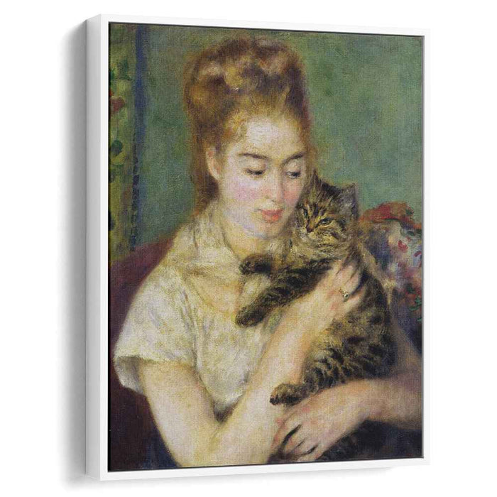 Woman with a Cat (1875) by Pierre-Auguste Renoir