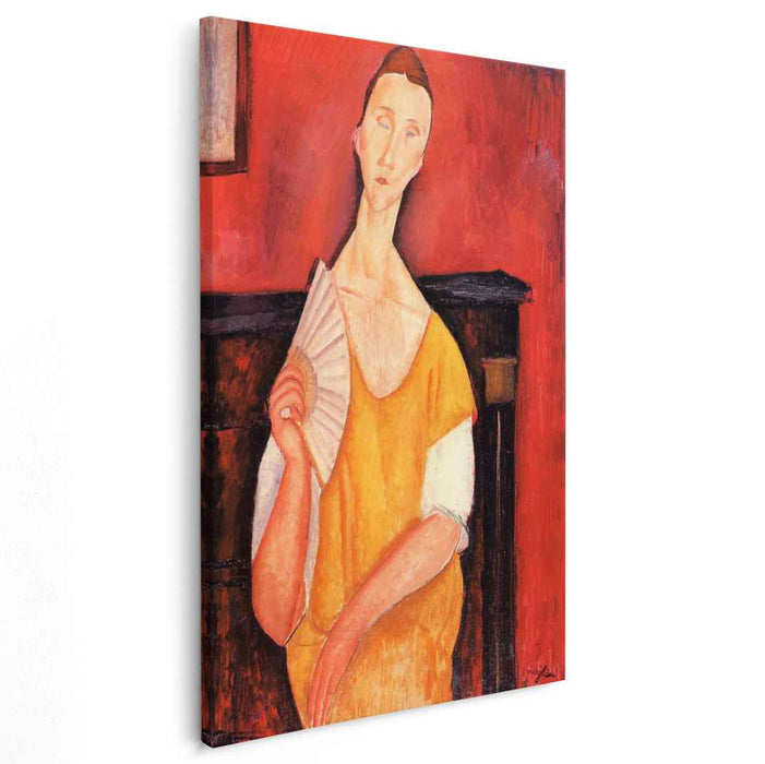 Woman with a Fan (Lunia Czechowska) (1919) by Amedeo Modigliani