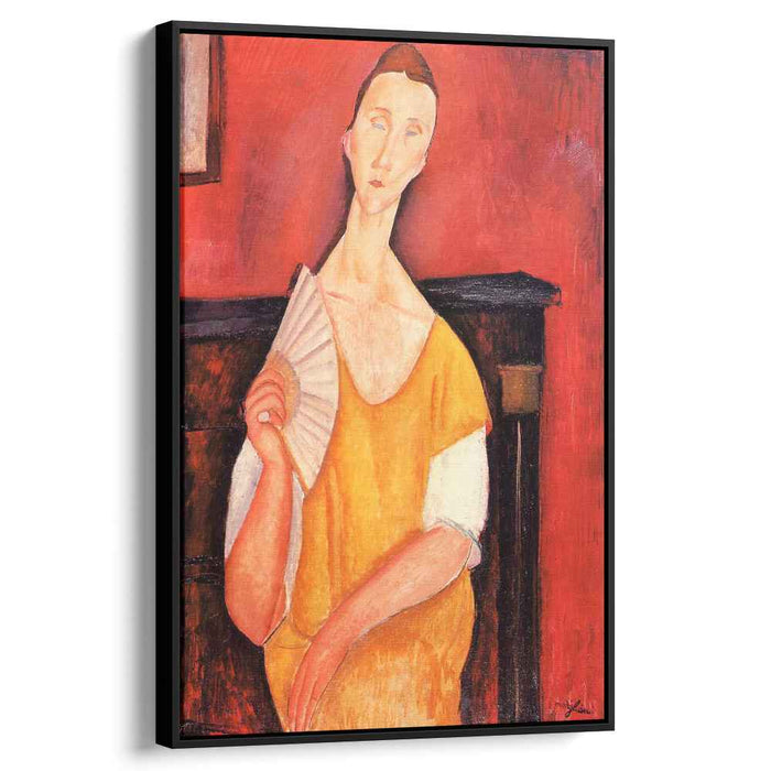 Woman with a Fan (Lunia Czechowska) (1919) by Amedeo Modigliani