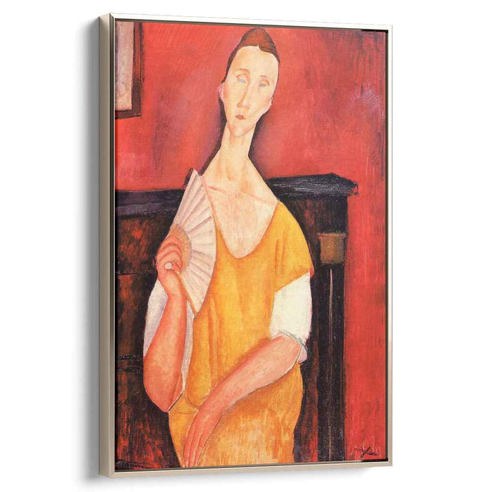 Woman with a Fan (Lunia Czechowska) (1919) by Amedeo Modigliani