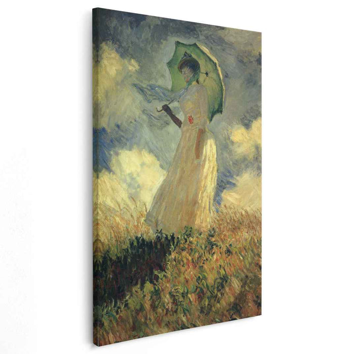 Woman with a Parasol (also known as Study of a Figure Outdoors (Facing Left)) (1886) by Claude Monet