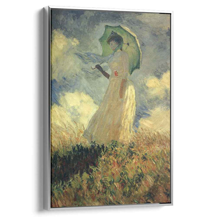 Woman with a Parasol (also known as Study of a Figure Outdoors (Facing Left)) (1886) by Claude Monet