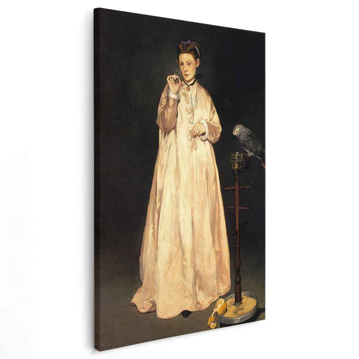 Woman with a Parrot (1866) by Edouard Manet