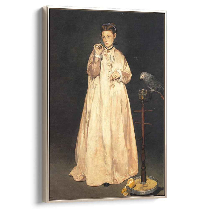 Woman with a Parrot (1866) by Edouard Manet