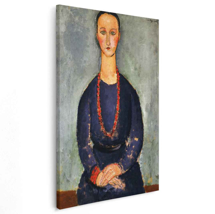 Woman with a Red Necklace (1918) by Amedeo Modigliani