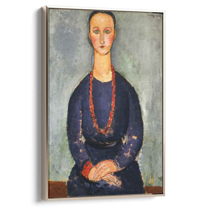 Woman with a Red Necklace (1918) by Amedeo Modigliani