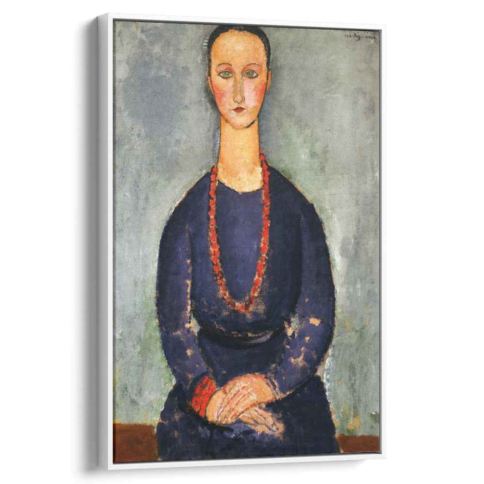 Woman with a Red Necklace (1918) by Amedeo Modigliani