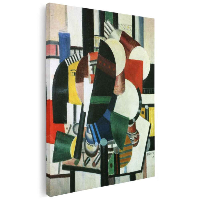 Woman with flower portrait study (1920) by Fernand Leger