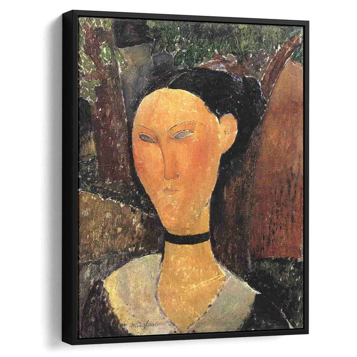 Woman with Velvet Ribbon (The Black Border) (1915) by Amedeo Modigliani