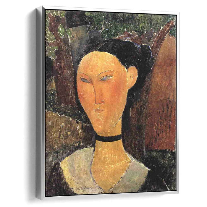 Woman with Velvet Ribbon (The Black Border) (1915) by Amedeo Modigliani