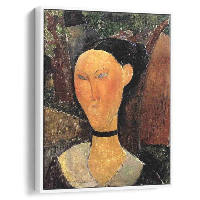 Woman with Velvet Ribbon (The Black Border) (1915) by Amedeo Modigliani