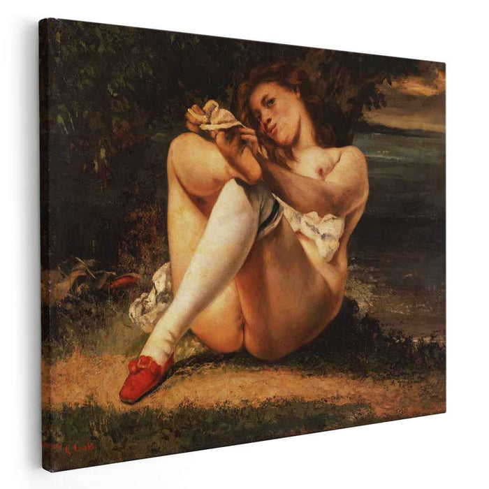 Woman with White Stockings (1861) by Gustave Courbet