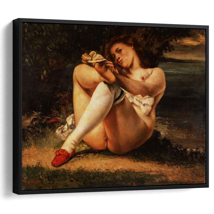 Woman with White Stockings (1861) by Gustave Courbet