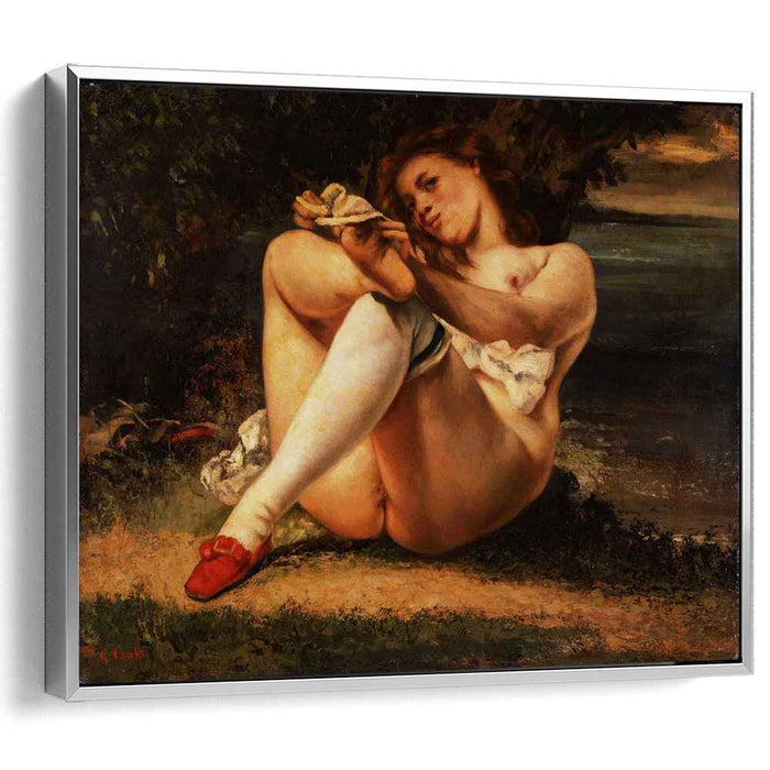 Woman with White Stockings (1861) by Gustave Courbet